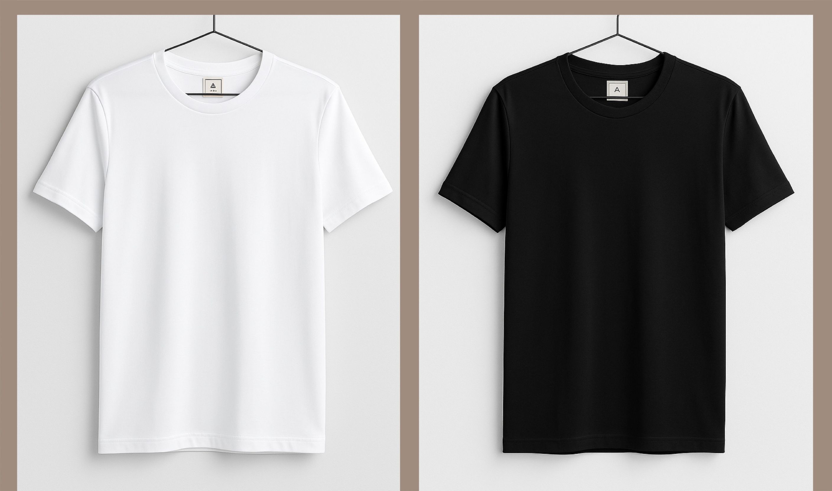 Men's Cotton T-Shirt Combo Pack (Black & White) | Plain Regular Fit | Soft Breathable Fabric | Daily